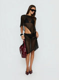 Luminous Midi Skirt Black