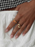 Rich Spirit Ring Pack Gold Orange