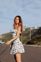Take Me With You White Floral Two Piece Dress