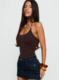 Someone You Need Bead Detail Bodysuit Chocolate