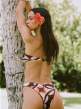 Sunset Fever Strapless Bikini Top Vintage Geo