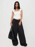 Bungala Oversized Relaxed Pants Black Petite