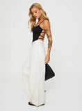 Naylor Mid Rise Wide Leg Jeans Cream Petite