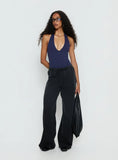 Someone New Halter Bodysuit Navy