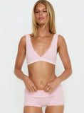 Flissie Plunge Lace Bralette Pink