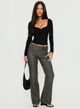 Karola Asymmetrical Buckle Pants Grey