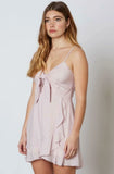 Tessa Lilac Tie Front Mini Dress