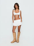 Midnight Sugar Frill Shorts White