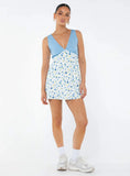 Nellie Spliced Mini Dress Blue White