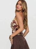 Capulet Halter Cowl Top Floral