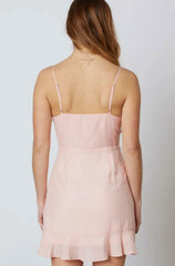 Tessa Blush Tie Front Mini Dress