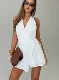 Summer Renaissance Wrap Playsuit White