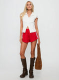Borderline Track Short Red White