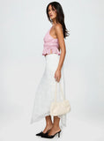 Freebirds Lace Midi Skirt White