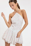 Naya Pink Floral Halter Mini Dress