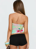 Lorren Strapless Top Multi Floral