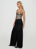 Naylor Mid Rise Wide Leg Jeans Mid Black