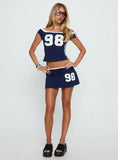 98 Baby Off The Shoulder Top Navy