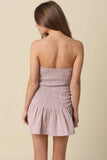 Taryn Pink Gingham Strapless Mini Dress