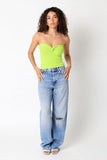 Becca Apple Green Twist Knot Tube Top