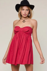 Mckenna Red Strapless Mini Dress