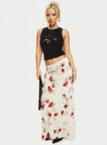 Jodie Maxi Skirt Cream Floral