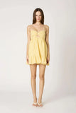 Argie Yellow Gingham Strapless Romper