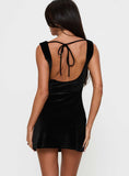 Sauvage Cowl Mini Dress Black