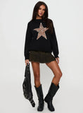 Run The Party Knit Sweater Black