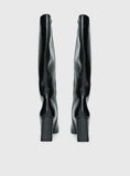 Sawyer Knee High Boots Black Crinkle
