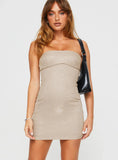 Tresia Strapless Mini Dress Silver