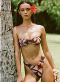 Sunset Fever Strapless Bikini Top Vintage Geo