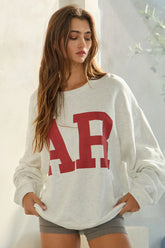 Arkansas Grey Crew Neck Sweatshirt