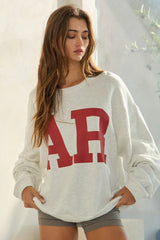 Arkansas Grey Crew Neck Sweatshirt
