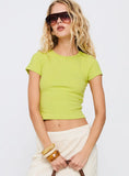 Baseline Scoop Rib Tee Green