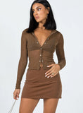 Selby Mini Skirt Brown Glitter