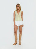 Zaylenna Lace Pleated Top Sage