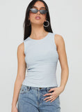 Dystran Top Blue White Stripe