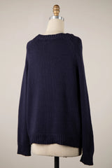 Ski Navy Oversized Pullover Sweater