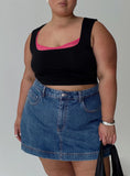 Back In Time Top Black Pink Lace Curve