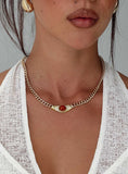 No Place Like Home Necklace Gold Red