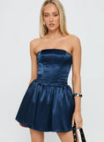 Forevermore Strapless Mini Dress Navy