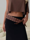 City Of Dreams Faux Leather Belt Brown Gold