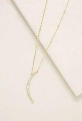Waning Crystal Crescent Moon Necklace