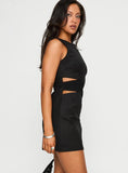 Night Changes Cut Out Mini Dress Black