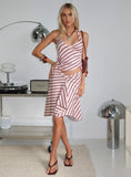 Esmeray Midi Skirt Pink Stripe
