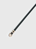 Antilles Faux Leather Micro Belt Black Gold