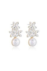 Ettika Best Day Crystal and Pearl Earrings