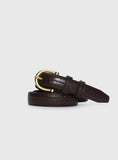 Top Tier Textured Belt Chocolate Gold