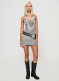 Marino Mini Dress Grey White